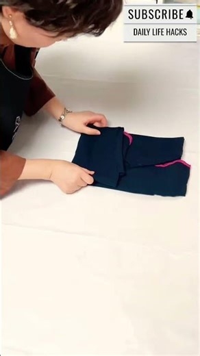 Folding Clothes For Packing Cubes 2 #dailyhacks #youtubeshorts #shorts