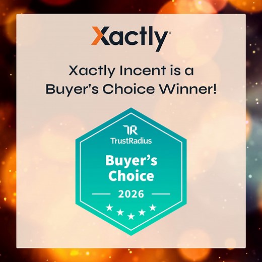 🏆 Xaclty Incent has been awarded the 2026 Buyer’s Choice Award from TrustRadius! That means we’ve been acknowledged by our customers for having the: ⚙️ Best capabilities 💲Best value for price 🤝 Best customer relationships We’re very proud of all the hard work our team puts into creating the best customer experiences, and are very appreciative of the trust and support we’ve received from our customers! Check our TrustRadius page to see what they’re saying: https://www.trustradius.com/products/
