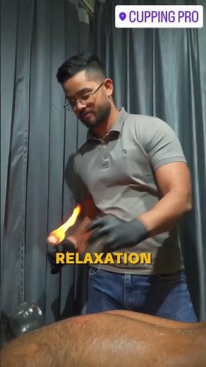 Fire Cupping Therapy 🔥 An ancient Chinese healing practice where heated cups create suction on skin.