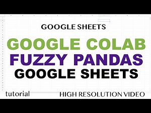 Google Colab Tutorial - Fuzzy Match Lookup with Google Sheets Data Using Python Fuzzy Pandas