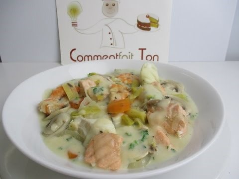 Recette de la blanquette de la mer - Blanquette aux poissons et crustacés