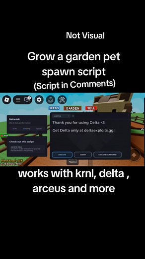 Script Showcase for Growing a Garden in Roblox