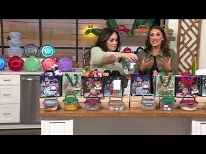 LocknLock Set of 4 Multi-Shape Containers w/ Holiday Bags on QVC