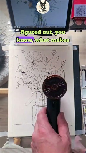 #39 How I Painted Loose Ink & Wash Flowers in a Glass Jar