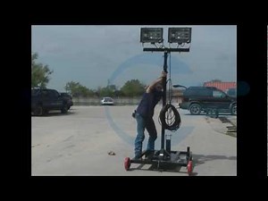 Magnalight HAL-2X400MCE Hazardous Area Light - Extendible Tower W/ Wheels - 2 X 400 Watt Lights