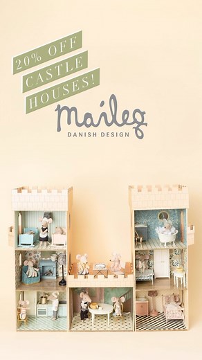 20%off our gorgeous maileg mouse castles perfect time to give those little mice a forever home or an extension! | Homebird House