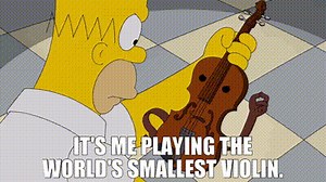 It's me playing the world's smallest violin.