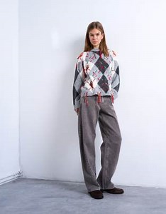 Topshop Barrel high rise jeans with seam detail in otter | ASOS