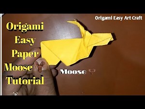 Origami Easy Paper Moose 🫎 Tutorial #video #art