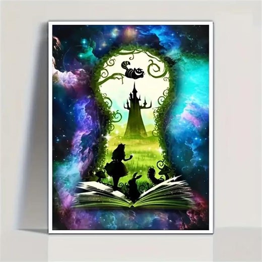 Alice Looking Glass Diamond Painting Kit, Abstract Gem Art, DIY Craft - Etsy