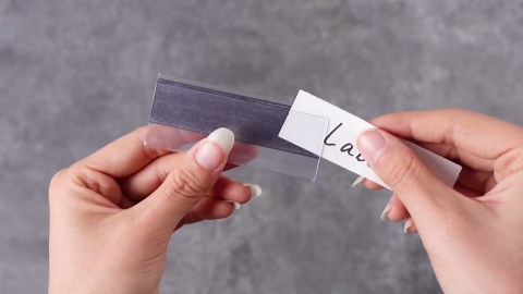 Fainne 50 Pcs Magnetic Shelf Label Holders for Metal Racks and Shelves, 1.25 x 3 Inches Clear Magnetic Shelf Label Strips Gondola Price Tag Installed in Supermarkets, Shops, Convenience Stores