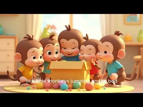5 LITTLE MONKEY - Clean Up Time ( Children Song)