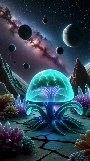 When Alien Life Blooms in Space… And Cosmic Creatures Arrive ✨🪐 #shortsviral #aishorts