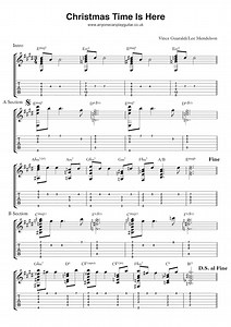 Christmas Time Is Here - Solo Jazz Arrangement - Anyone Can Play Guitar
