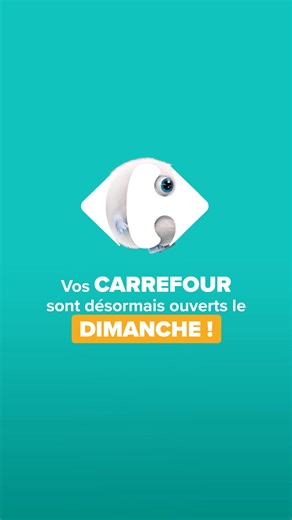 Les prix croqués Carrefour, désormais aussi le dimanche !🥳 Retrouvez tous nos horaires d’ouverture et infos magasins sur carrefour.be. | Carrefour
