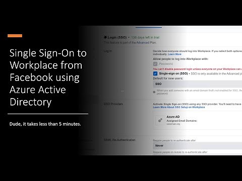 Workplace from Facebook Single Sign On using Azure Active Directory
