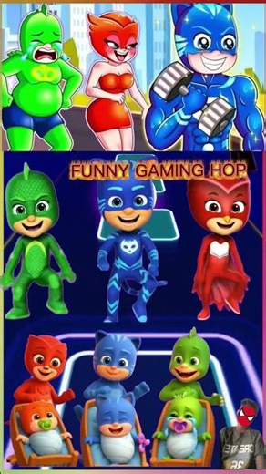 pj mask _ gekko 🆚 owlette 🆚 cat boy 🆚 sonic and her friends coffin dance cover tiles hop edm rush