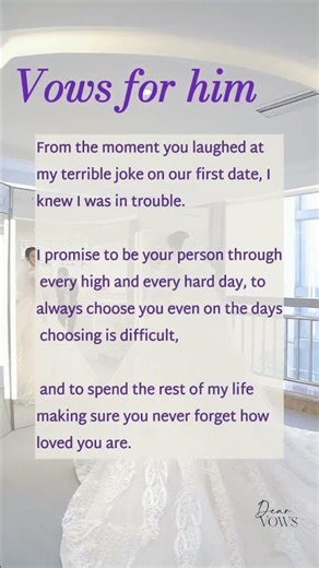 Marriage Vows Example | Standard Wedding Vows, Classic Wedding Vows & Bride Vows