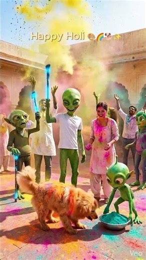 The Alien Family takes on HOLI! 🇮🇳🎨