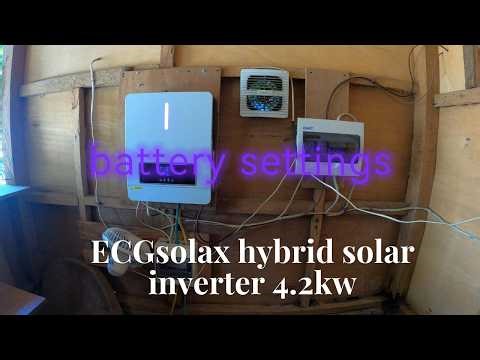 ECG solax hybrid inverter 4.2 kw battery settings #solarinverter #solarenergy