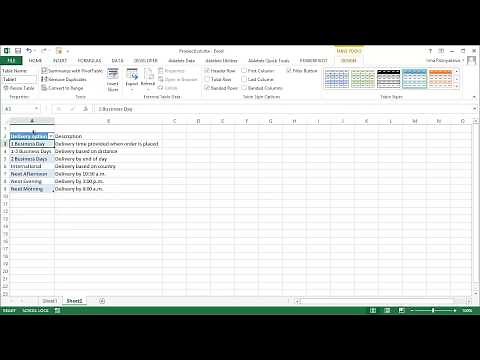 Create drop-down lists in Excel worksheet