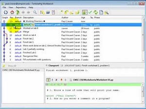 Appendix - Version Control: Pull and update code from a Mercurial repository using TortoiseHg