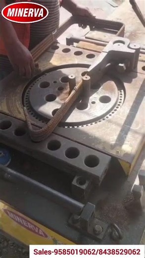 How to make a ring in a bar bending machine.