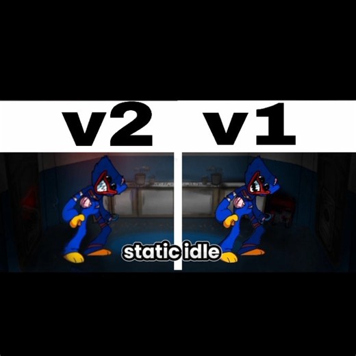 perbandingan fnf vs huggy wuggy 2026 v2 vs v1