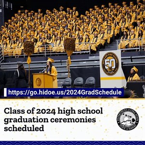 7.1K views · 27 reactions | High school graduation ceremonies have been scheduled for the Class of 2024. Schools will be sharing logistical details with parents and guardians. See an overview of statewide celebrations based on the latest info available: https://go.hidoe.us/2024GradSchedule #HIPublicSchoolsProud | Hawai'i Public Schools | Facebook