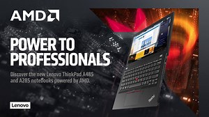 AMD's performance on the Lenovo ThinkPad A485 and A285 notebooks support innovation in and out of the office. See the full lineup of Ryzen PRO powered commercial systems https://lnv.gy/2MWd4Hr | AMD