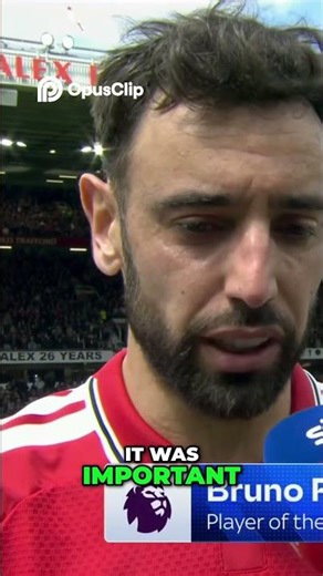Bruno reacts to tying the assist record 🔴