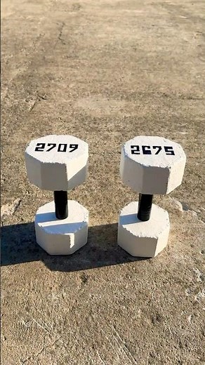 🏋️ DIY Concrete Dumbbells at Home (Cheap & Easy!) | Homemade Weights#diy #dumbbells #fitness