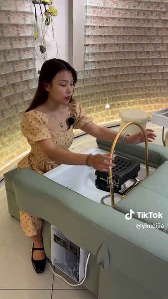 Yimeijia (@yimeijia) - Relaxing Footbath and Head Treatment Bed Experience