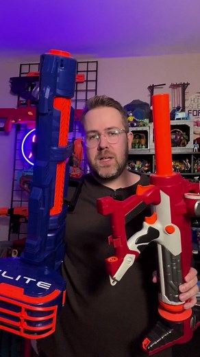 Which of these blasters is the Nerf Titan? Hint: it is a trick question! #nerf #toys #toycollector #nerfelite #retro