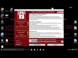 Live Actions of WannaCry Ransomware Virus program!