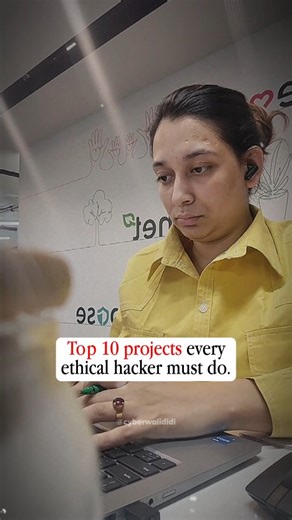 Sakshi Pandey | Cyber Security | Top 10 projects every ethical hacker must do 🔐 . . If you want real skills, projects matter more than certificates. . . These projects help... | Instagram