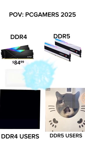 Current market pricing highlights a notable difference between DDR4 and DDR5 memory. DDR4 remains widely available at a significantly lower cost, while DDR5 continues to carry a much higher price point. This comparison reflects the typical early-adoption premium associated with newer technologies and raises important considerations around performance benefits, system compatibility, and overall value when planning upgrades or new builds. Shared for awareness and informed discussion within the PC