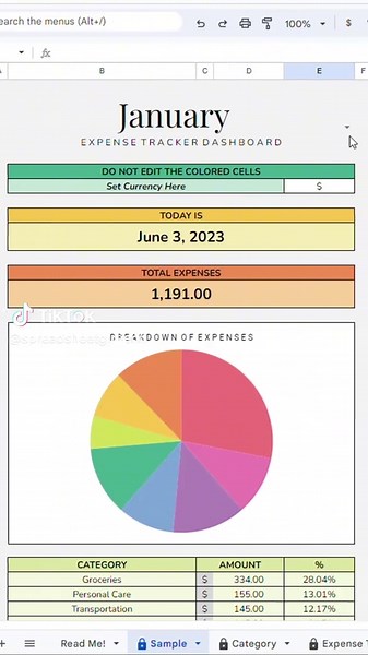 Easy-peasy expense tracking! 😉 #googlesheets #spreadsheet #expensetracker #spreadsheettemplate #creatorsearchinsights