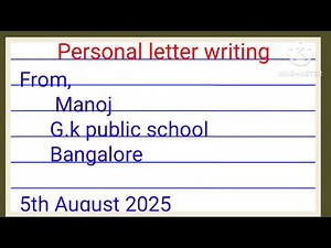 Personal letter | How to write Personal letter | informal letter | Personal letter writing | letter