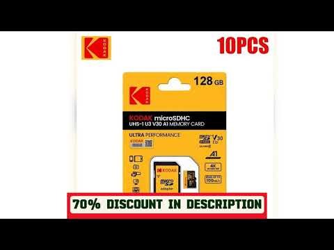 A must-have product #10Pcs Kodak Original TF Micro SD Card 128GB Memory Card Microsd C10 U3 Flash