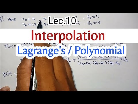 interpolation | Lagrange interpolation | Lagrange's polynomial