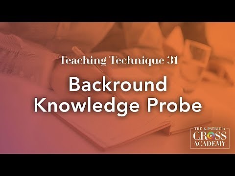 Teaching Technique 31: Background Knowledge Probe