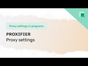 Proxy settings configuration in Proxifier