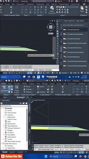 How to Create Assembly in Civil 3D | AutoCAD Civil 3D #autocadcivil3d #cadwork