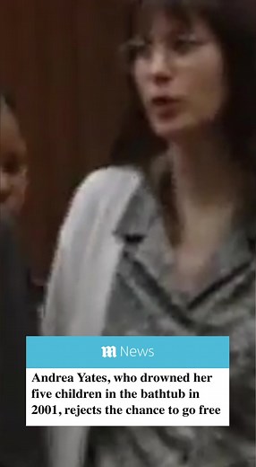 Killer mom Andrea Yates, who drowned her five children in the bathtub in 2001, has declined her annual chance to go free. The Texas mom is eligible to undergo a review each year to determine whether she is competent to be released from the hospital, but she has repeatedly declined to be assessed. 🎥 AP #crime #crimetok #truecrime #murder #tragic #andreayates #texas #news