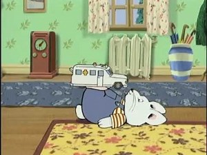 Max & Ruby Rescue Ranger Emercency Ambulance is on Max’s Feet while 6 Nickelodeon DVD Previews