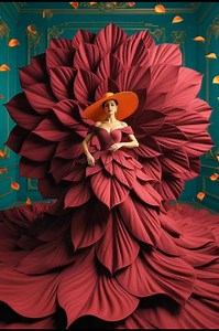 A Lady in Surreal Dress - audio visual processed in Ai Generator #music #reelsvideoシ #metafbpro #sunoai #aiartcommunity #aivideo #instagram #surreal #surrealism #surrealart | Oregade Gati