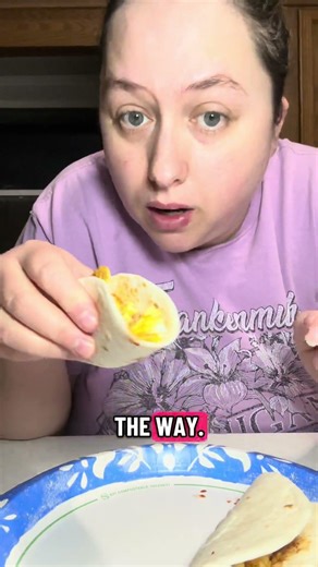 Scrambled egg tacos for breakfast!