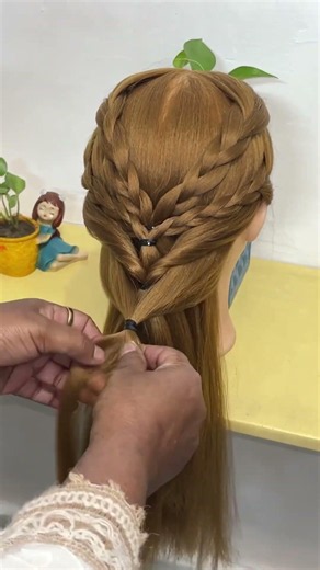 Elegant Flower Twist Braid Hairstyle 🌸 Easy Long Hair Tutorial for Girls