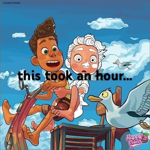 Disney Pixar Luca Happy Color Animated Film #shorts